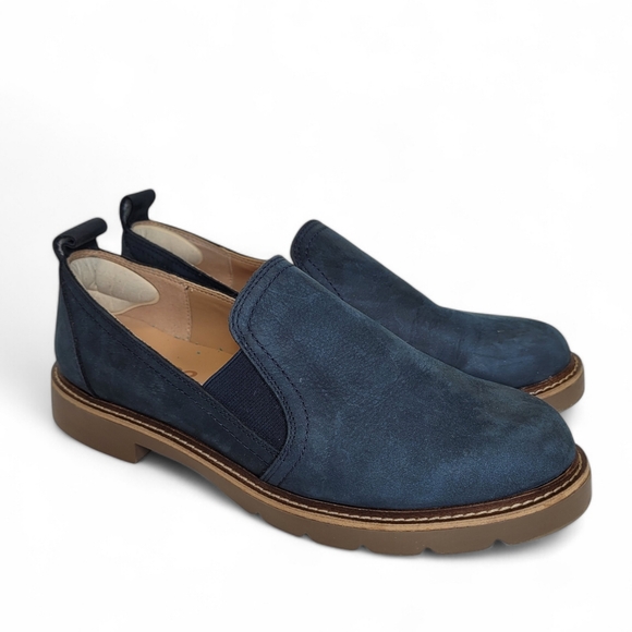 Blondo Phoebe Suede Loafers 7.5 Dark Teal Blue - Picture 4 of 8